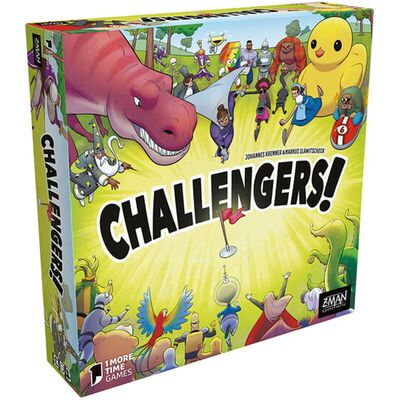 Challengers! Kennerspiel des Jahres 2023 ist bei Papeterie und Spielwaren Schmid in Landquart (Graubünden) erhältlich