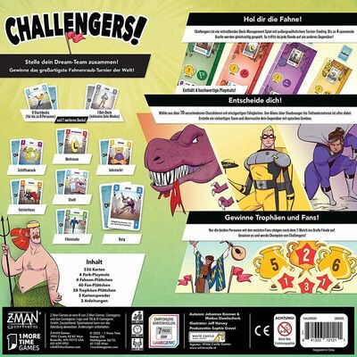 Challengers! Kennerspiel des Jahres 2023 ist bei Papeterie und Spielwaren Schmid in Landquart (Graubünden) erhältlich